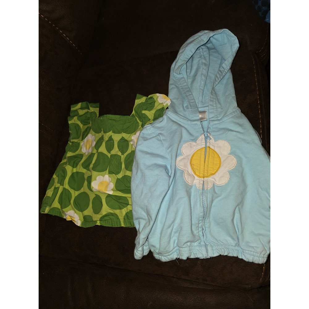 Gymboree a pop of daisies top and sweatshirt size 12 18 months